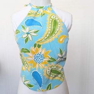 Lily pullitzer silk halter top